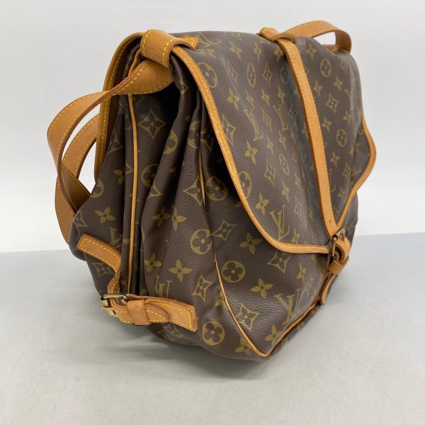 1240001053180 2 Louis Vuitton Saumur 35 Monogram Shoulder Bag Brown