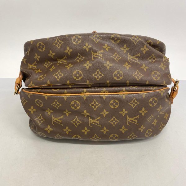 1240001053180 3 Louis Vuitton Saumur 35 Monogram Shoulder Bag Brown