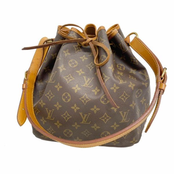 1240001053192 1 Louis Vuitton Petit Noe Monogram Shoulder Bag Brown