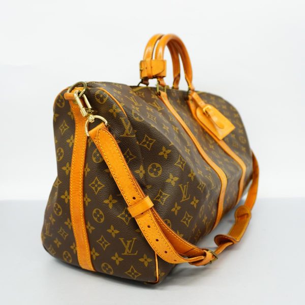 1240001053225 2 Louis Vuitton Keepall Bandouliere 50 Monogram Bag Brown