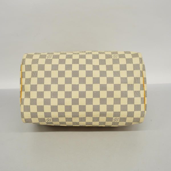 1240001053233 3 Louis Vuitton Speedy 30 Damier Azur Handbag White