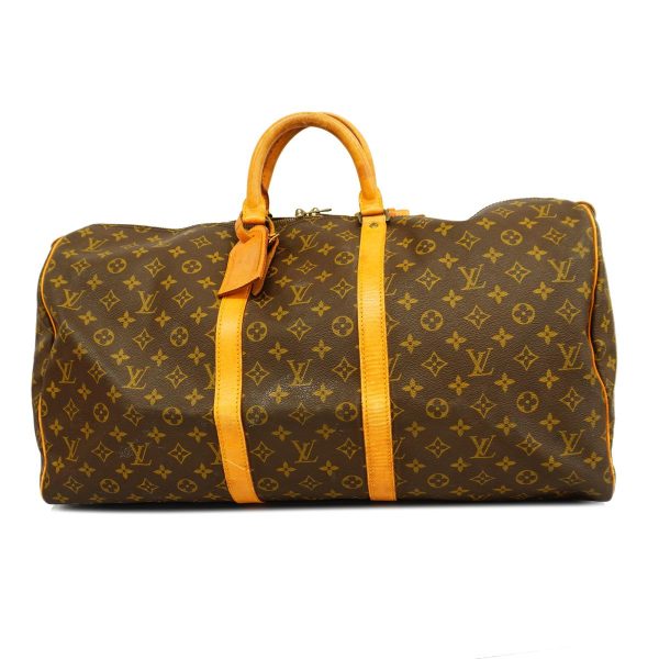 1240001053236 1 Louis Vuitton Keepall 55 Monogram Bag Brown