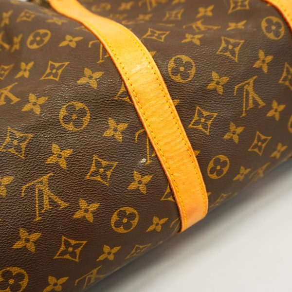 1240001053236 12 Louis Vuitton Keepall 55 Monogram Bag Brown