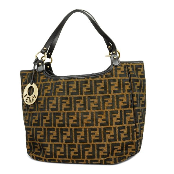 1240001053237 1 Fendi Zucca Nylon Tote Bag Brown