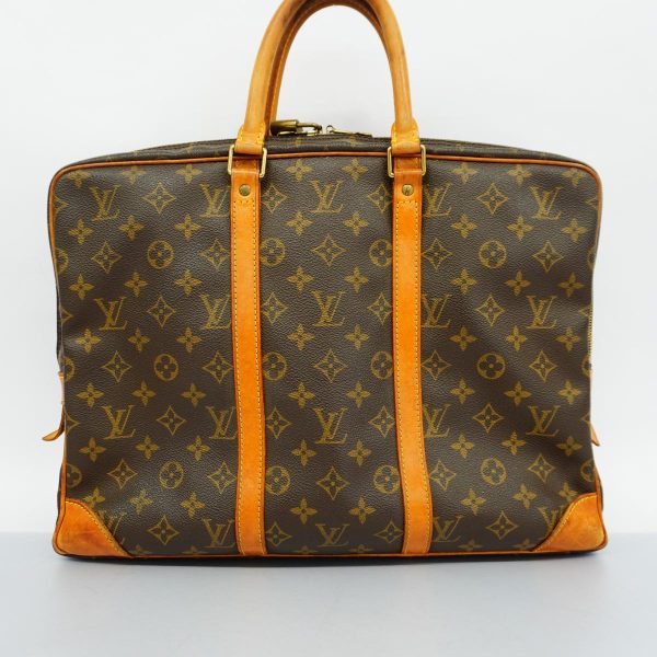 1240001053238 18 Louis Vuitton Porte de Cumin Voyage Monogram Briefcase Brown