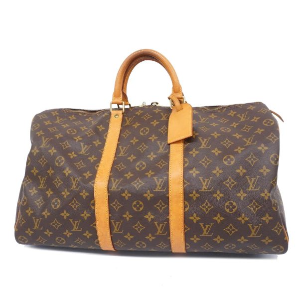 1240001053247 1 Louis Vuitton Keepall 50 Monogram Bag Brown