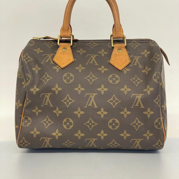 1240001053260 10 Louis Vuitton Speedy 25 Monogram Handbag Brown