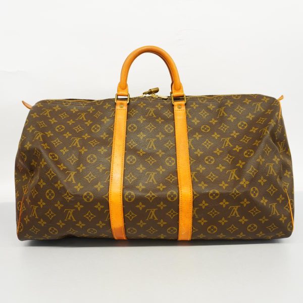 1240001053303 16 Louis Vuitton Keepall 55 Monogram Bag Brown