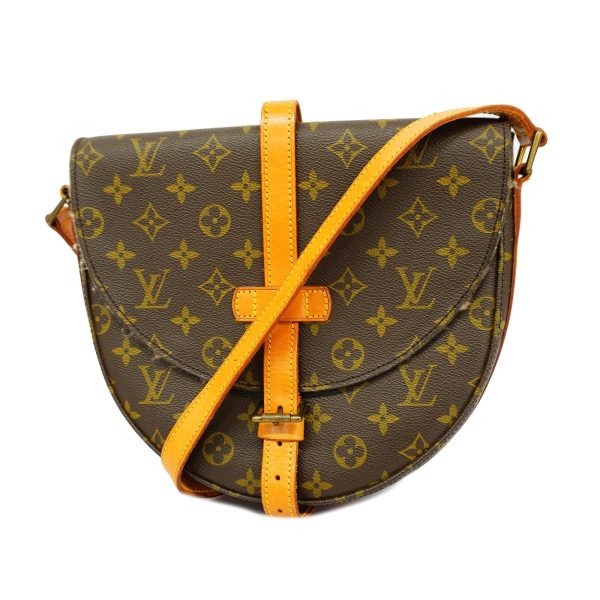 1240001053318 1 Louis Vuitton Chanti GM Monogram Shoulder Bag Brown