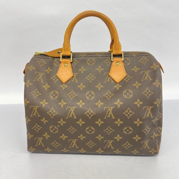 1240001053330 13 Louis Vuitton Speedy 30 Monogram Handbag Brown