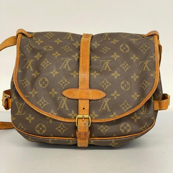 1240001053340 15 Louis Vuitton Saumur 30 Monogram Shoulder Bag Brown