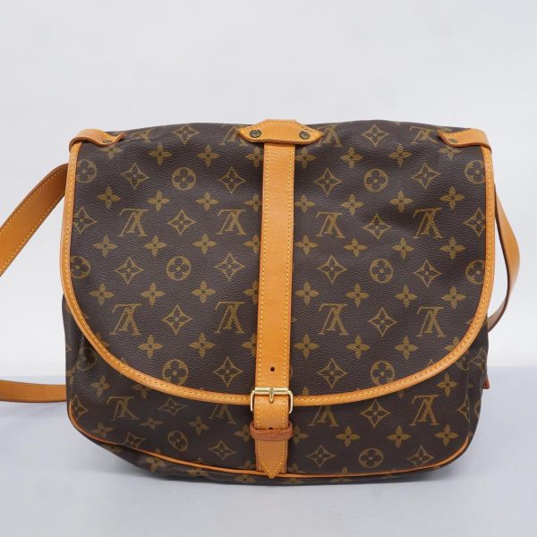 1240001053353 18 Louis Vuitton Saumur 35 Monogram Shoulder Bag Brown