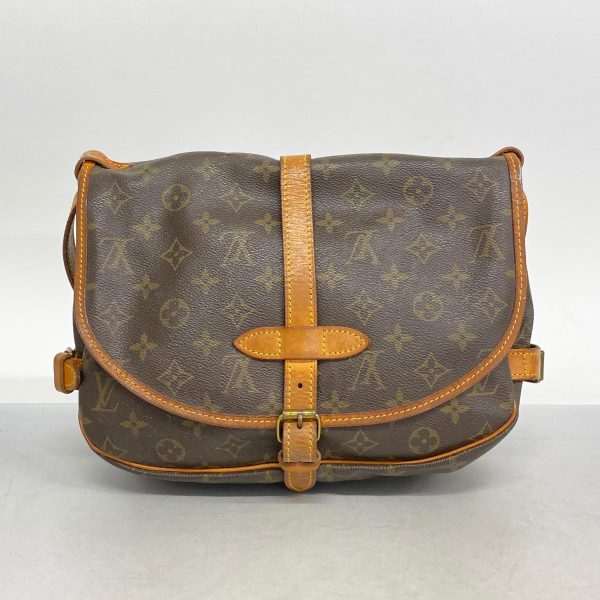 1240001053362 12 Louis Vuitton Saumur 30 Monogram Shoulder Bag Brown