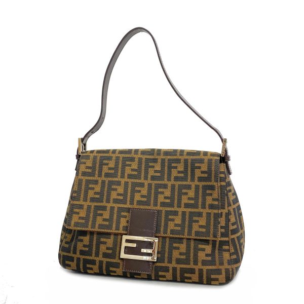 1240001053391 1 Fendi Zucca Mamma Bucket Nylon Handbag Brown