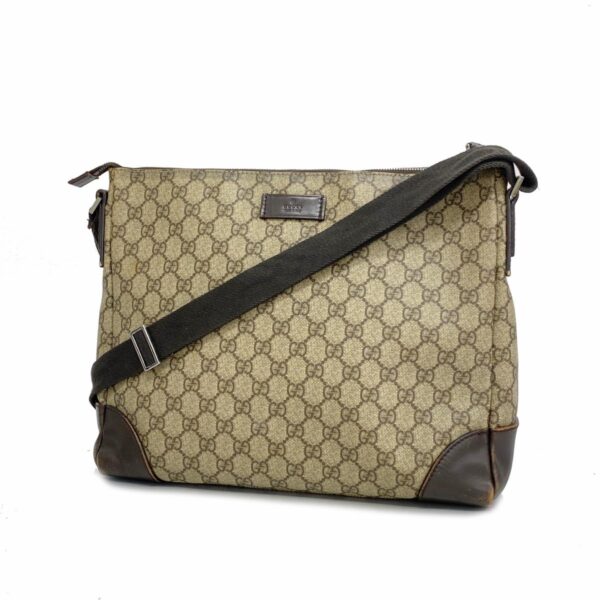 1240001053393 1 Gucci GG Supreme Shoulder Bag Brown