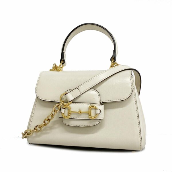 1240001053394 1 Gucci Horsebit 2Way Bag White