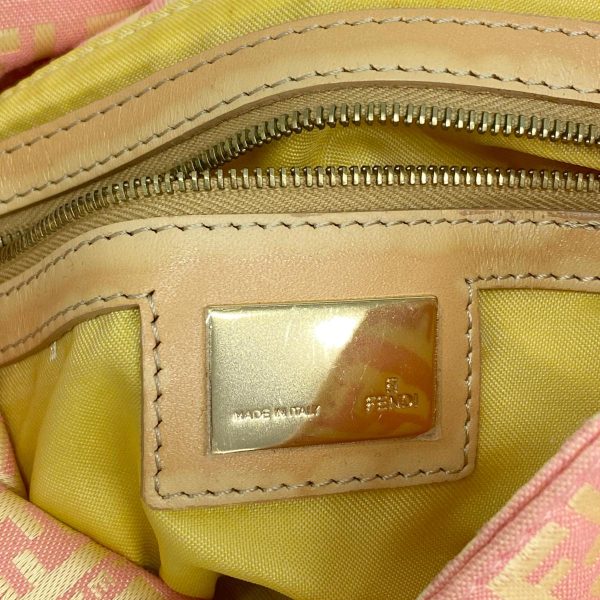 1240001053408 5 Fendi Zucchino Mamma Bucket Nylon Handbag Ivory Pink