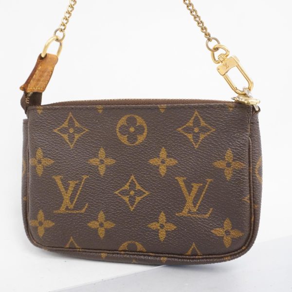 1240001053442 10 Louis Vuitton Mini Pochette Accessoire Monogram Pouch Brown