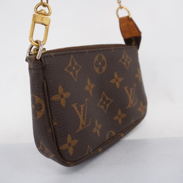 1240001053442 2 Louis Vuitton Mini Pochette Accessoire Monogram Pouch Brown