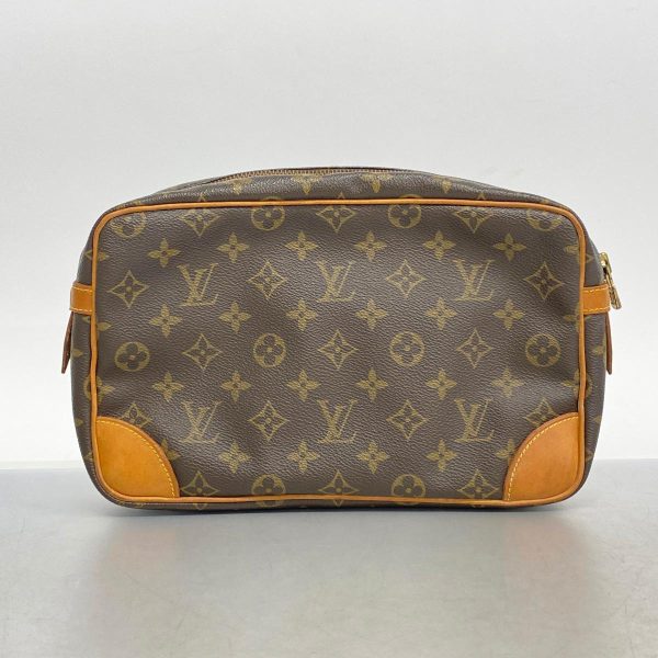 1240001053470 12 Louis Vuitton Compiegne 28 Monogram Clutch Bag Brown