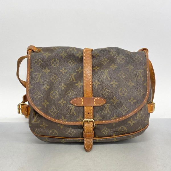 1240001053477 17 Louis Vuitton Saumur 30 Monogram Shoulder Bag Brown