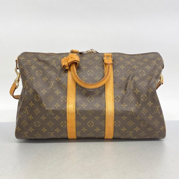 1240001053481 16 Louis Vuitton Keepall Bandouliere 45 Monogram Bag Brown