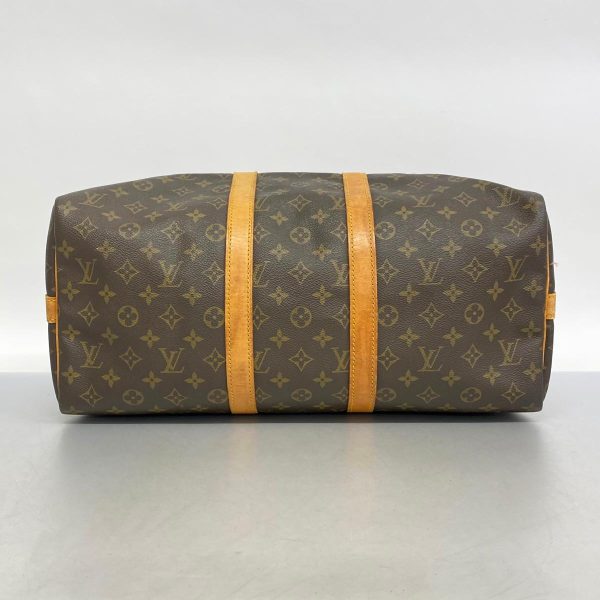 1240001053481 3 Louis Vuitton Keepall Bandouliere 45 Monogram Bag Brown