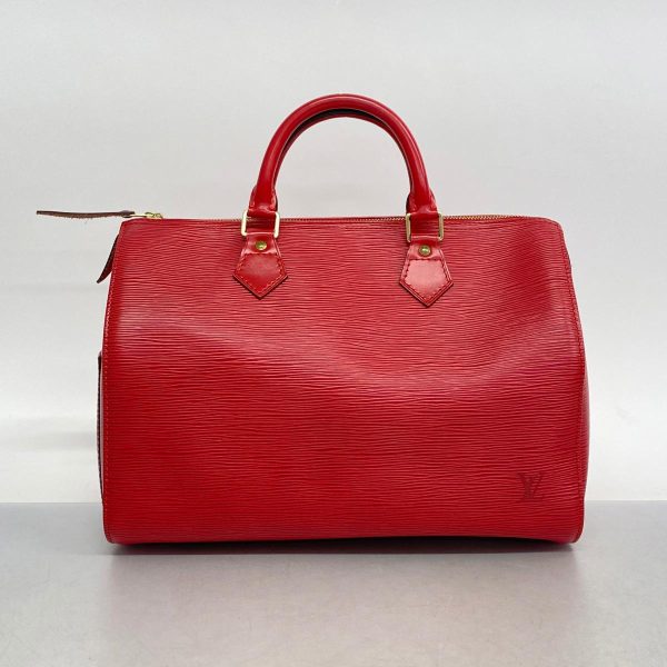 1240001053482 12 Louis Vuitton Speedy 30 Epi Handbag Castilian Red