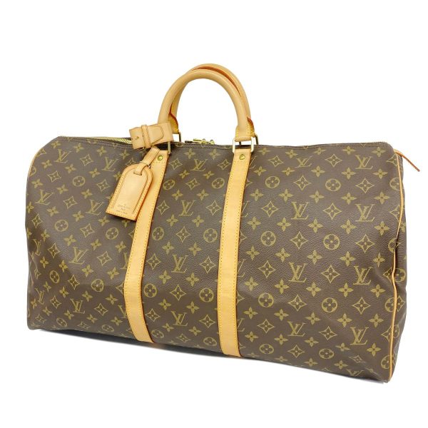 1240001053502 1 Louis Vuitton Keepall 55 Monogram Bag Brown