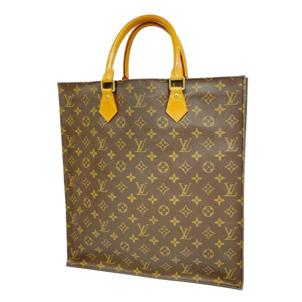 1240001053530 1 Louis Vuitton Sac Plat Monogram Tote Bag Brown