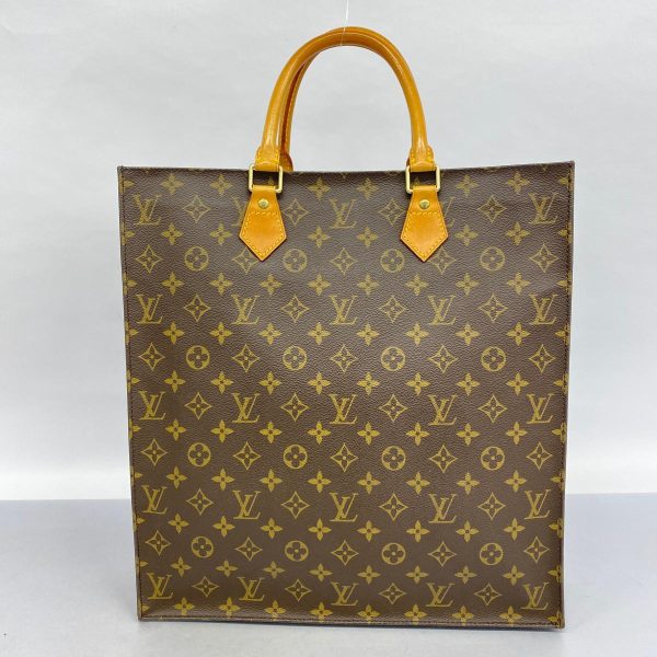 1240001053530 13 Louis Vuitton Sac Plat Monogram Tote Bag Brown