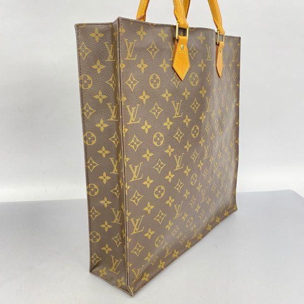 1240001053530 2 Louis Vuitton Sac Plat Monogram Tote Bag Brown