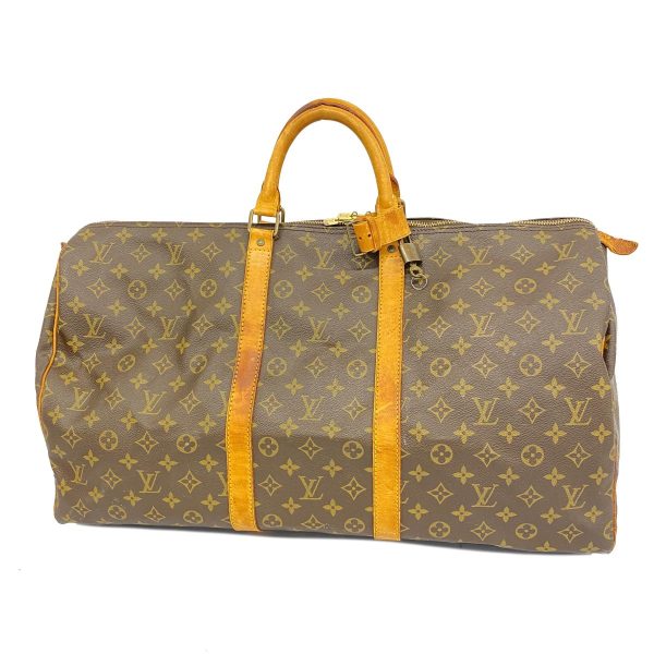 1240001053531 1 Louis Vuitton Keepall 55 Monogram Bag Brown