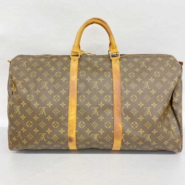 1240001053531 14 Louis Vuitton Keepall 55 Monogram Bag Brown