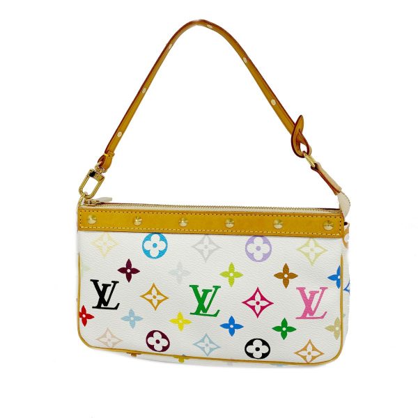 1240001053546 1 Louis Vuitton Pochette Accessoire Multicolor Pouch White