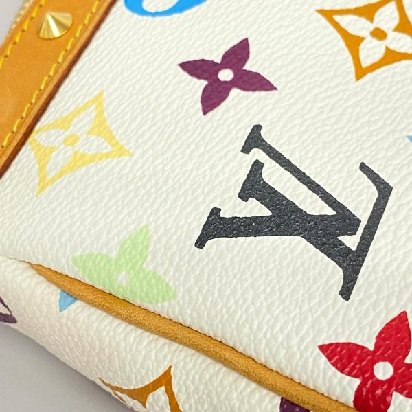 1240001053546 7 Louis Vuitton Pochette Accessoire Multicolor Pouch White