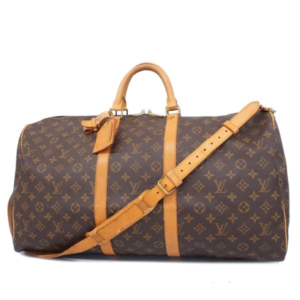 1240001053613 1 Louis Vuitton Keepall Bandouliere 55 Monogram Bag Brown