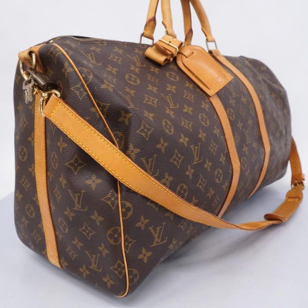 1240001053613 2 Louis Vuitton Keepall Bandouliere 55 Monogram Bag Brown