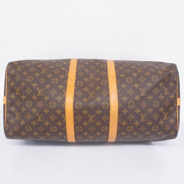 1240001053613 3 Louis Vuitton Keepall Bandouliere 55 Monogram Bag Brown