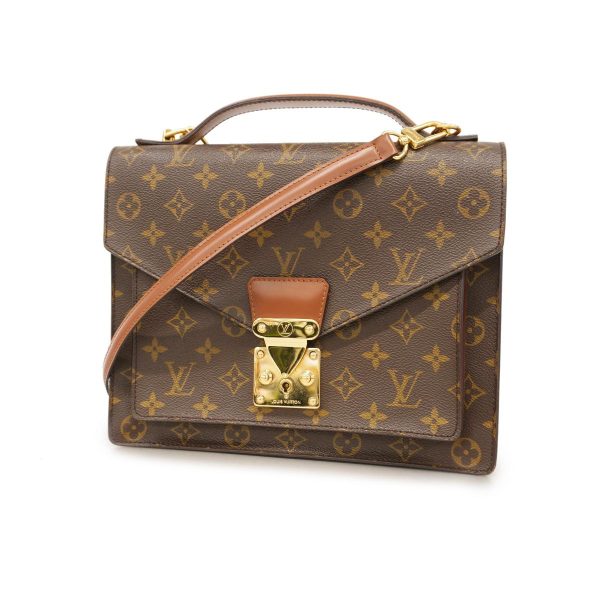 1240001053629 1 Louis Vuitton Monceau 28 Monogram 2Way Bag Brown