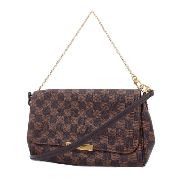 1240001053648 1 Louis Vuitton Favorite MM Damier 2Way Bag Ebene