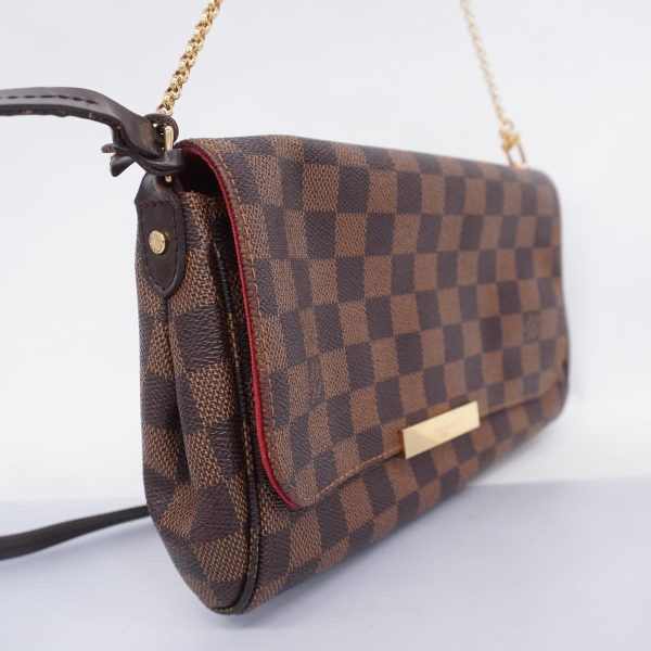 1240001053648 2 Louis Vuitton Favorite MM Damier 2Way Bag Ebene