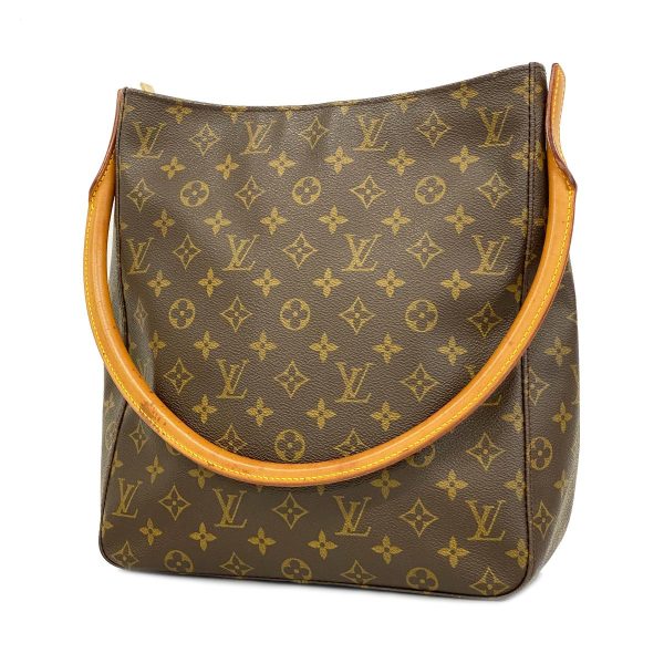 1240001053654 1 Louis Vuitton Looping GM Monogram Shoulder Bag Brown