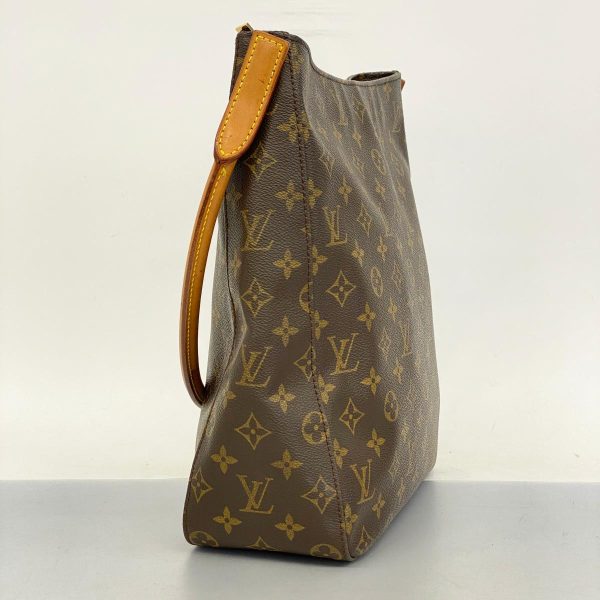 1240001053654 2 Louis Vuitton Looping GM Monogram Shoulder Bag Brown