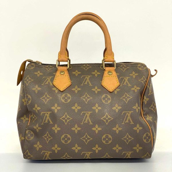 1240001053678 13 Louis Vuitton Speedy 25 Monogram Handbag Brown