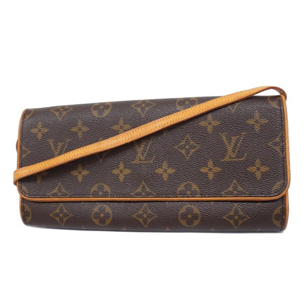 1240001053760 1 Louis Vuitton Pochette Twin GM Monogram Shoulder Bag Brown