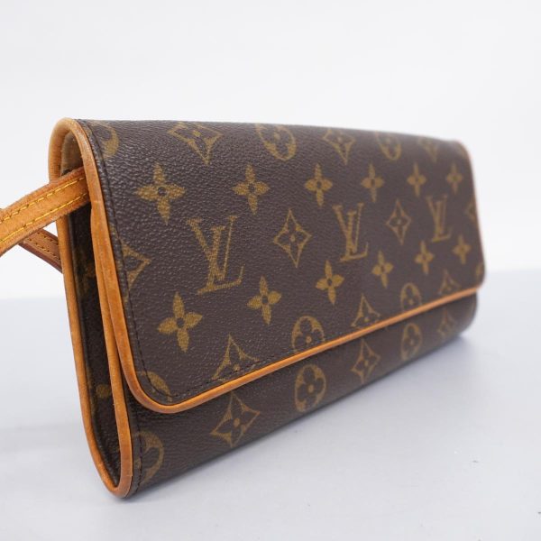 1240001053760 2 Louis Vuitton Pochette Twin GM Monogram Shoulder Bag Brown