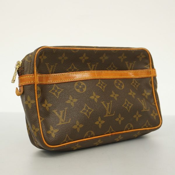 1240001053779 2 Louis Vuitton Compiegne 23 Monogram Clutch Bag Brown