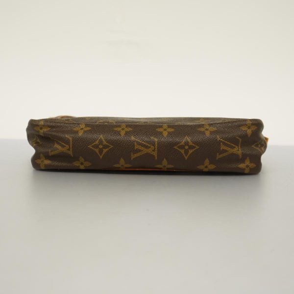 1240001053779 3 Louis Vuitton Compiegne 23 Monogram Clutch Bag Brown