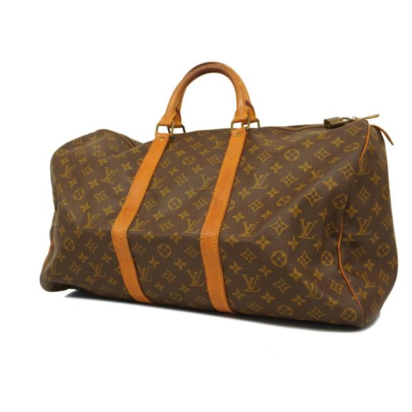 1240001053780 1 Louis Vuitton Keepall 50 Monogram Bag Brown